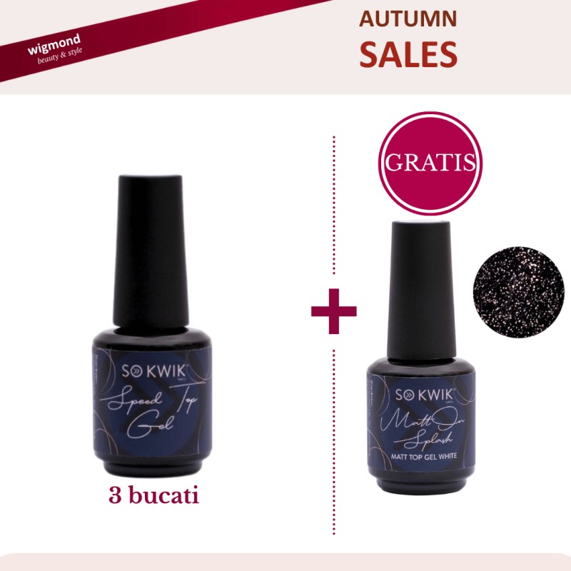 Pachet Promo 3x SoKwik Speed Top 15ml la Pret de Profesionist + MattON Splash GRATIS