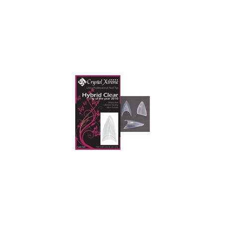 Crystal Nails - Tip Box Hybrid Clear (100buc/set)