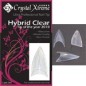 Crystal Nails - Tip Box Hybrid Clear (100buc/set)
