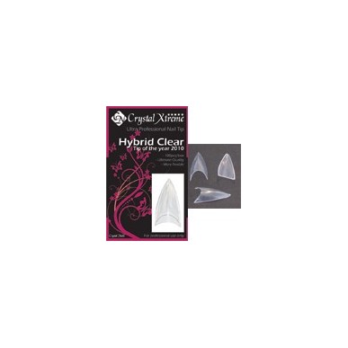 Crystal Nails - Tip Box Hybrid Clear (100buc/set)