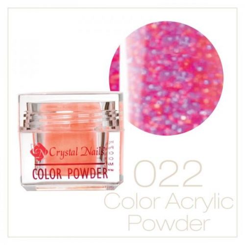 Crystal Nails - Praf acrylic colorat - 22 - Violet deschis cu sclipici  7g