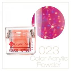 Crystal Nails - Praf acrylic colorat - 23 - Roz deschis cu sclipici  7g