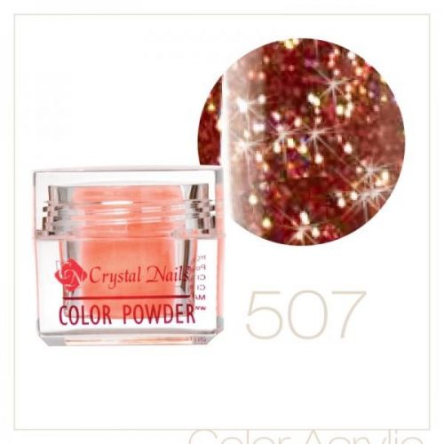 Crystal Nails - Praf acrylic colorat - 507 - Caramiziu brilliant  7g