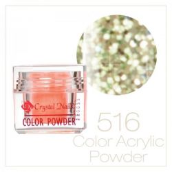 Crystal Nails - Praf acrylic colorat - 516 - Verde deschis brilliant  7g