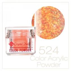 Crystal Nails - Praf acrylic colorat - 524 -  Portocaliu irizat brilliant  7g