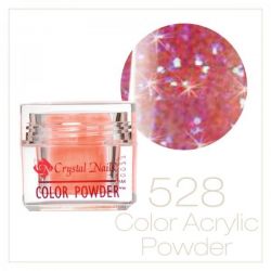 Crystal Nails - Praf acrylic colorat - 528 - Roz irizat brilliant  7g