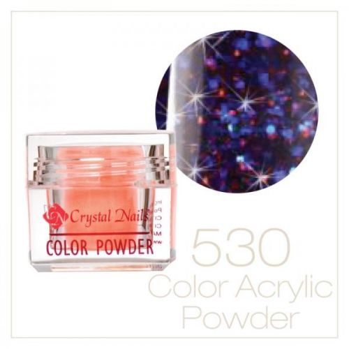 Crystal Nails - Praf acrylic colorat - 530 - Rosu-albastru brilliant  7g