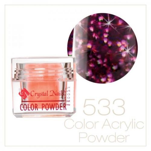 Crystal Nails - Praf acrylic colorat - 533 - Bordo brilliant  7g