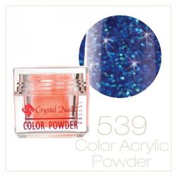 Crystal Nails - Praf acrylic colorat - 539 - Albastru regal brilliant  7g