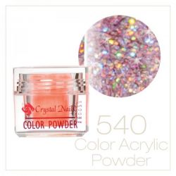 Crystal Nails - Praf acrylic colorat - 540 - Roz deschis brilliant  7g