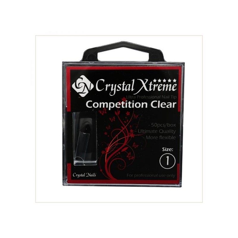 Crystal Nails - Tips Xtreme Competition Clear box - 1 (50 buc/set)