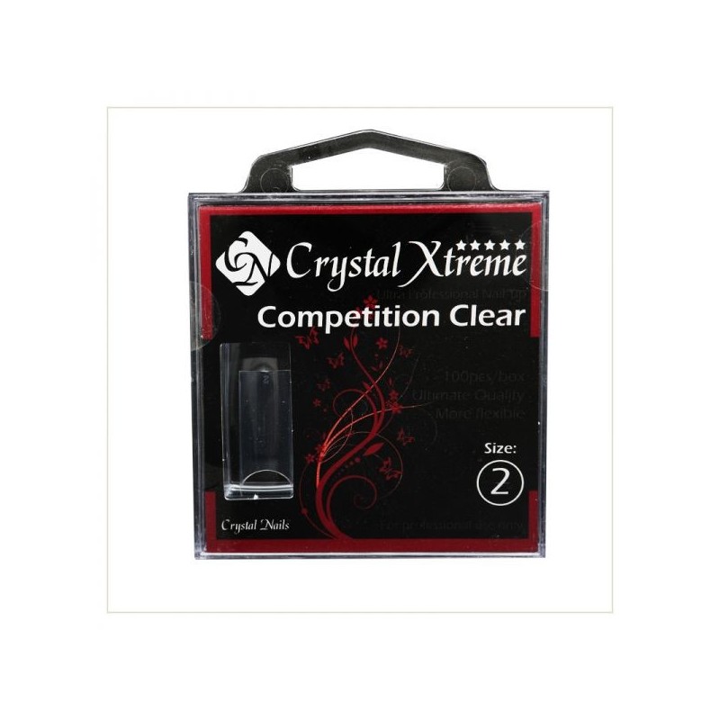 Crystal Nails - Tips Xtreme Competition Clear box - 2 (50 buc/set)