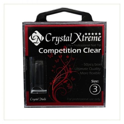 Crystal Nails - Tips Xtreme Competition Clear box - 3 (50 buc/set)