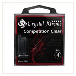Crystal Nails - Tips Xtreme Competition Clear box - 4 (50 buc/set)