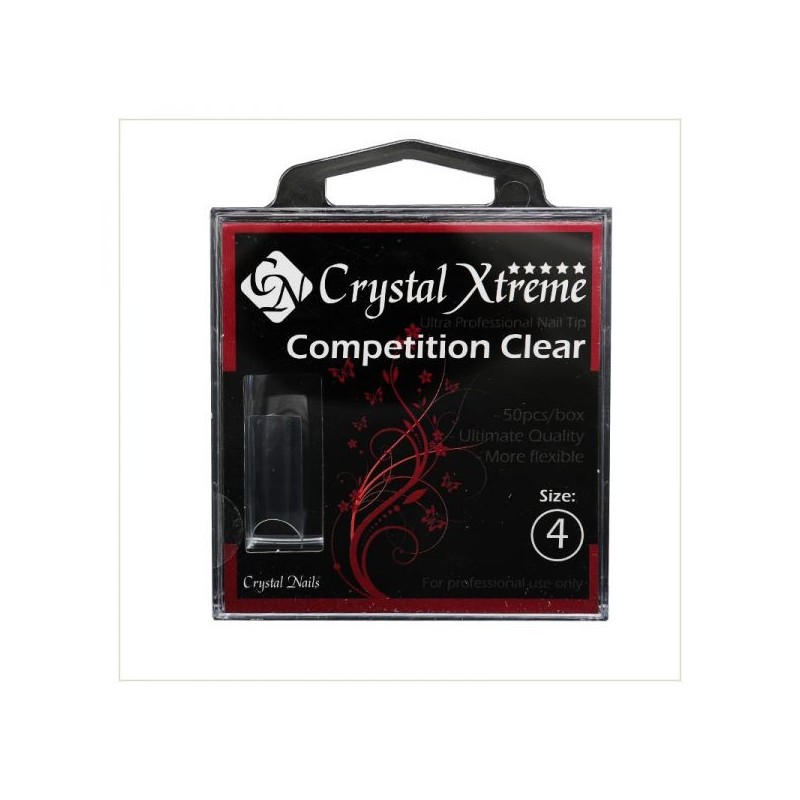 Crystal Nails - Tips Xtreme Competition Clear box - 4 (50 buc/set)