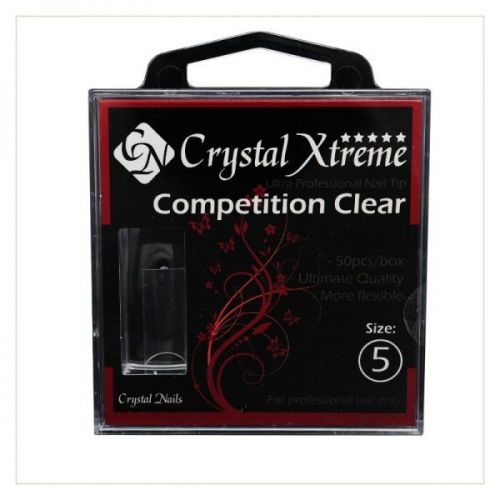 Crystal Nails - Tips Xtreme Competition Clear box - 5 (50 buc/set)