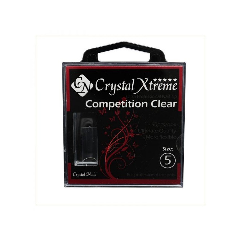 Crystal Nails - Tips Xtreme Competition Clear box - 5 (50 buc/set)