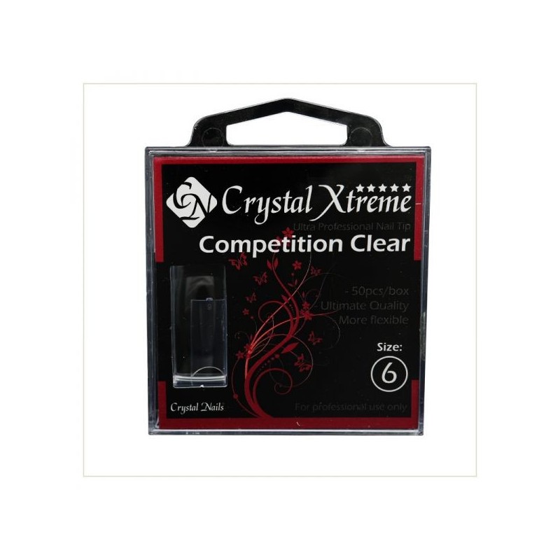 Crystal Nails - Tips Xtreme Competition Clear box - 6 (50 buc/set)