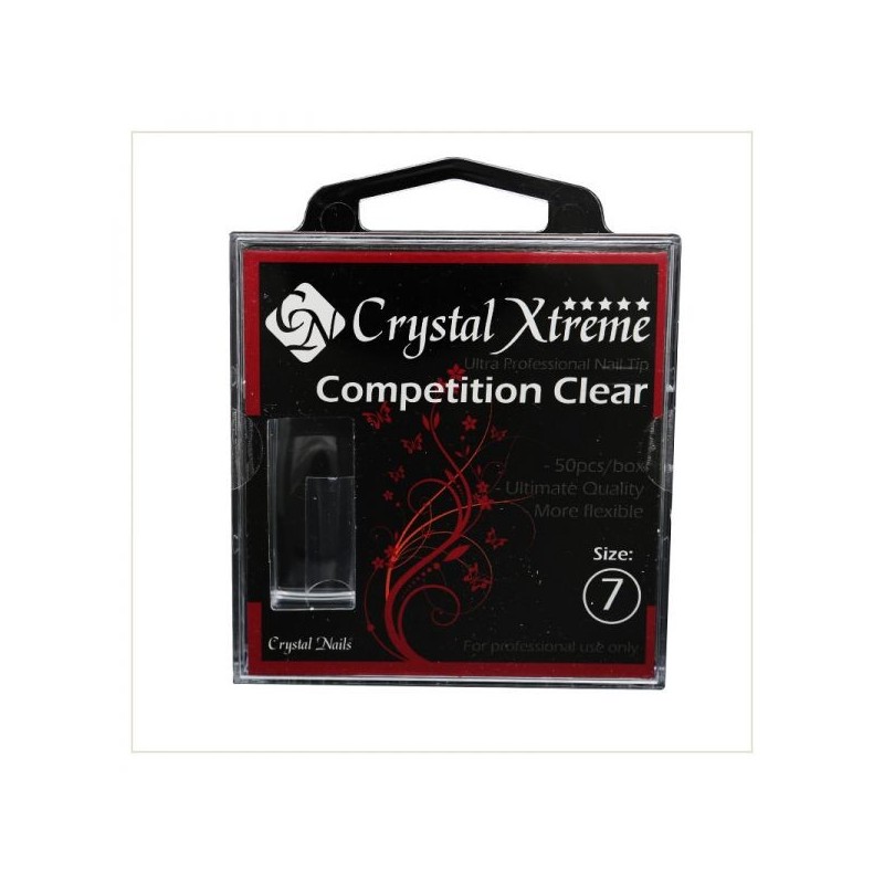 Crystal Nails - Tips Xtreme Competition Clear box - 7 (50 buc/set)