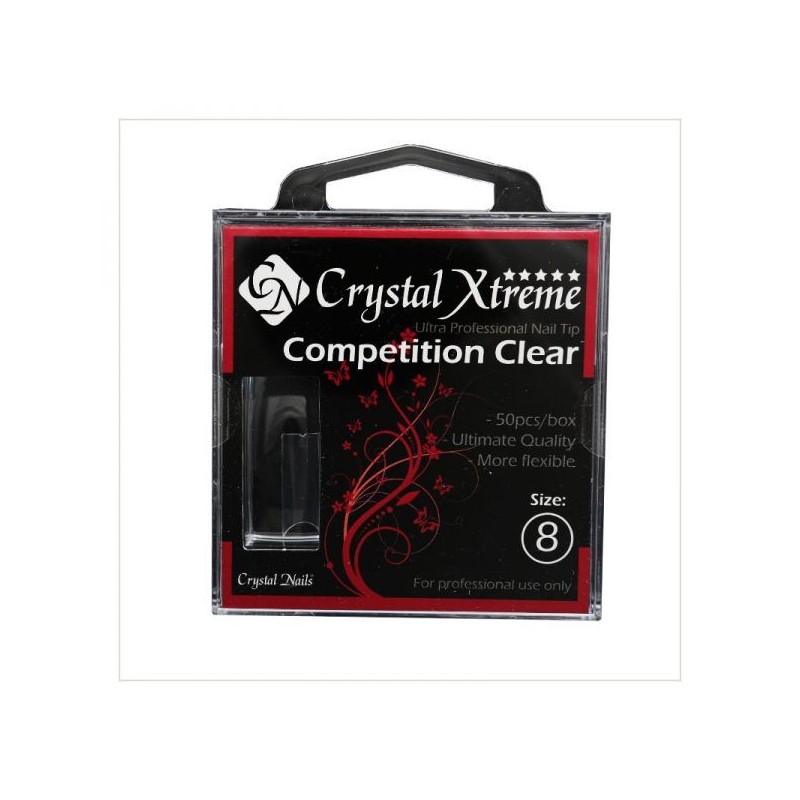 Crystal Nails - Tips Xtreme Competition Clear box - 8 (50 buc/set)