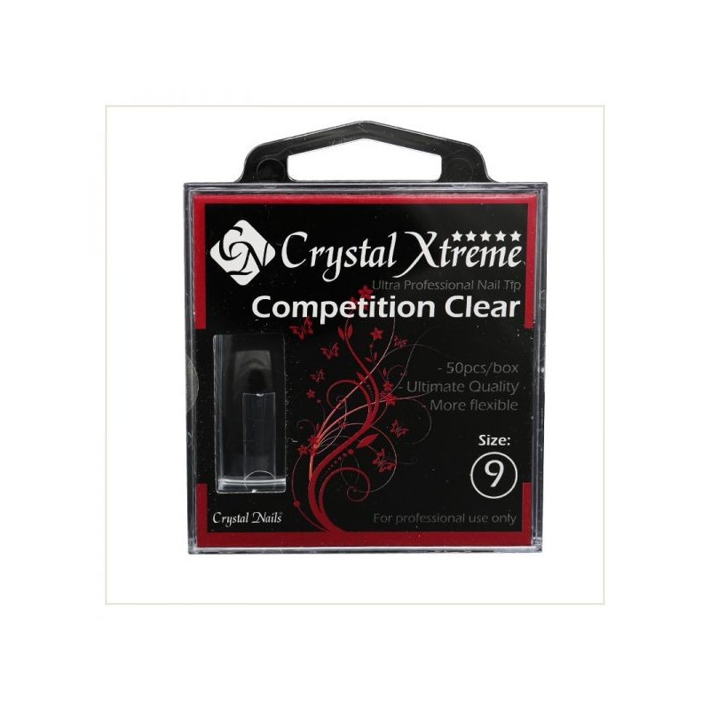 Crystal Nails - Tips Xtreme Competition Clear box - 9 (50 buc/set)