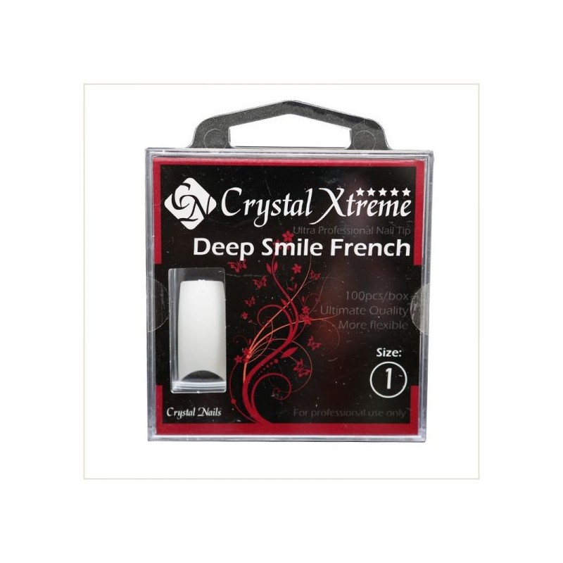 Crystal Nails - Tipsuri Xtreme Deep Smile French nr. 1 (50 buc. /set)