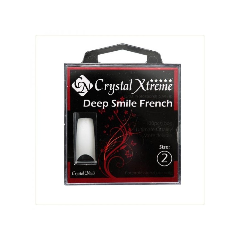 Crystal Nails - Tipsuri Xtreme Deep Smile French nr. 2 (50 buc. /set)