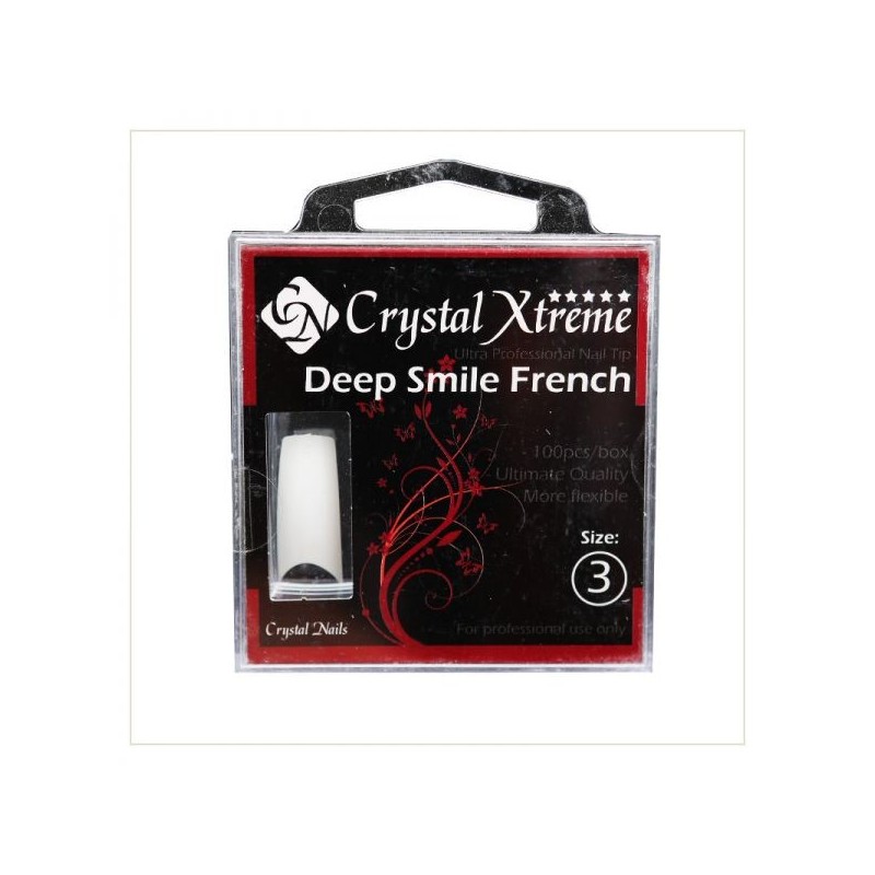 Crystal Nails - Tipsuri Xtreme Deep Smile French nr. 3 (50 buc. /set)