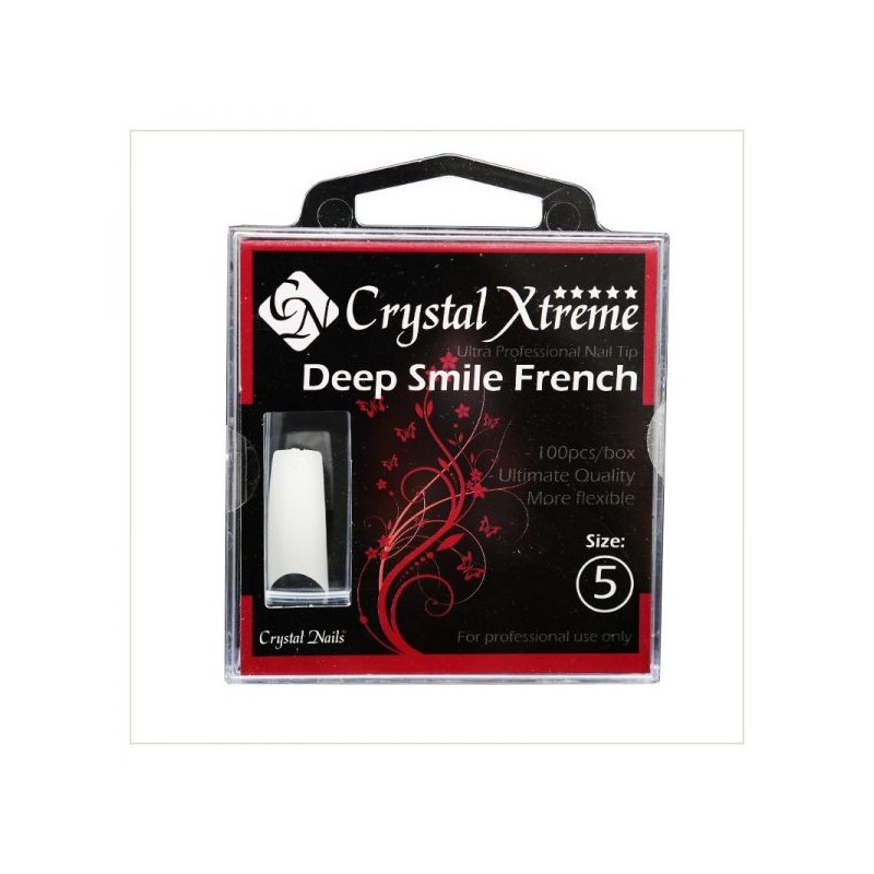 Crystal Nails - Tipsuri Xtreme Deep Smile French nr. 5 (50 buc. /set)