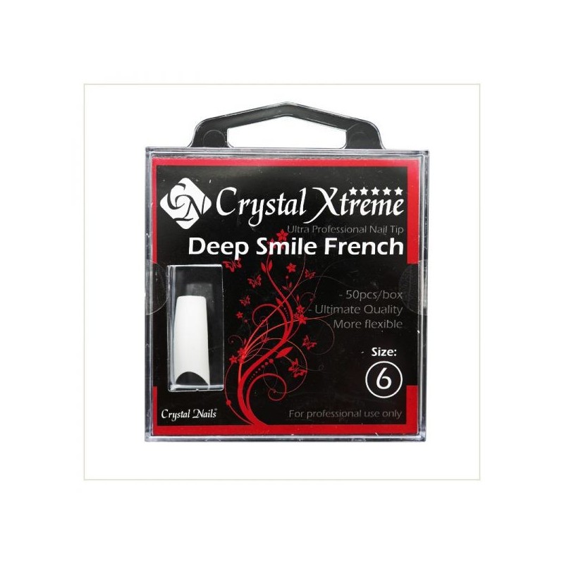 Crystal Nails - Tipsuri Xtreme Deep Smile French nr. 6 (50 buc. /set)