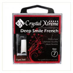 Crystal Nails - Tipsuri Xtreme Deep Smile French nr. 7 (50 buc. /set)