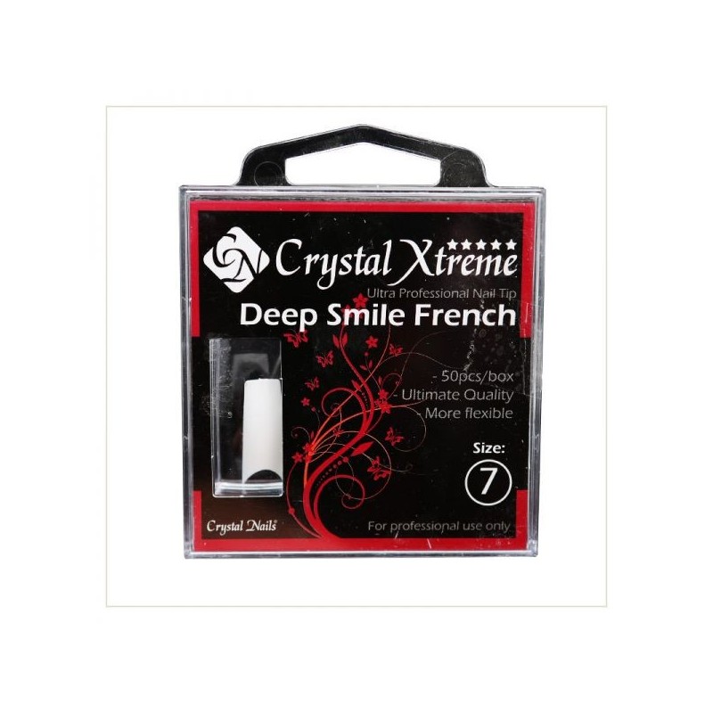 Crystal Nails - Tipsuri Xtreme Deep Smile French nr. 7 (50 buc. /set)