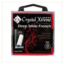 Crystal Nails - Tipsuri Xtreme Deep Smile French nr. 8 (50 buc. /set)