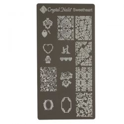 Crystal Nails - Stamping Plate -Sweetheart (matrita pt stampila)