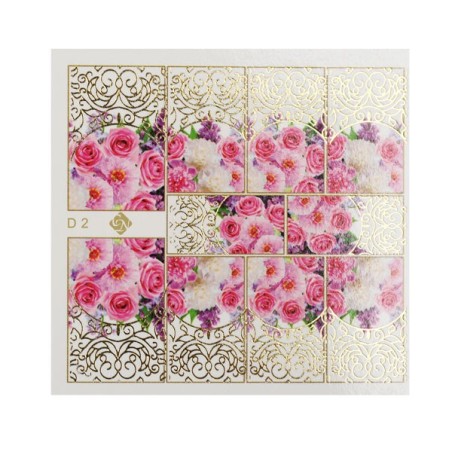 Crystal Nails - Water Decal Foil Decoupage - D2 (abtibild unghii)