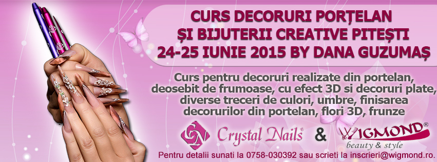 Curs Decoruri Portelan si Bijuterii Creative Pitesti 24-25 iunie 2015