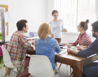 Weekly meeting in companies Think Room