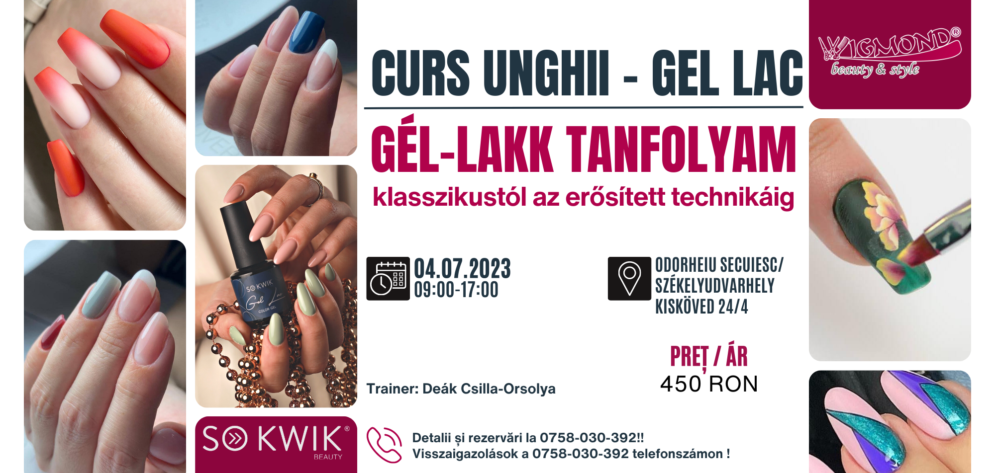 Curs Unghii Soak Off - Top tehnici de lucru cu Oja Semipermanenta/Gel Lac