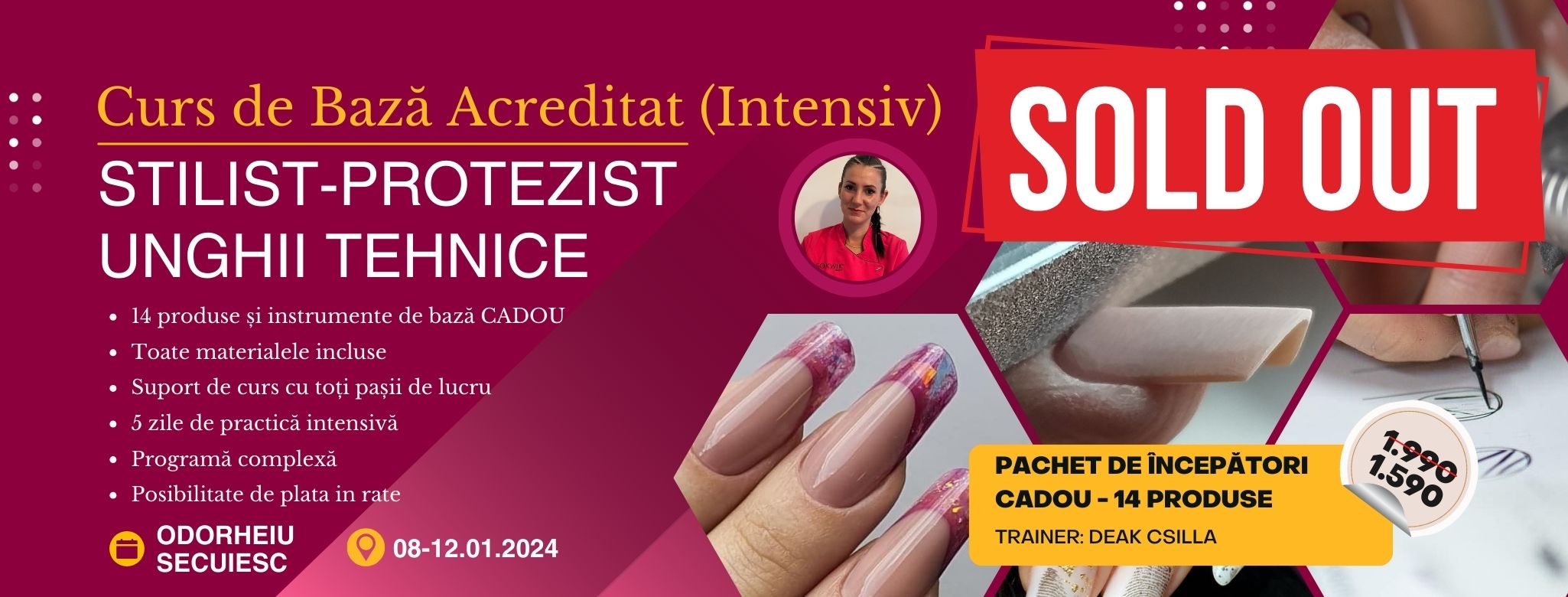 Curs de Baza Acreditat STILIST-PROTEZIST UNGHII TEHNICE (Intensiv) – Odorheiu Secuiesc