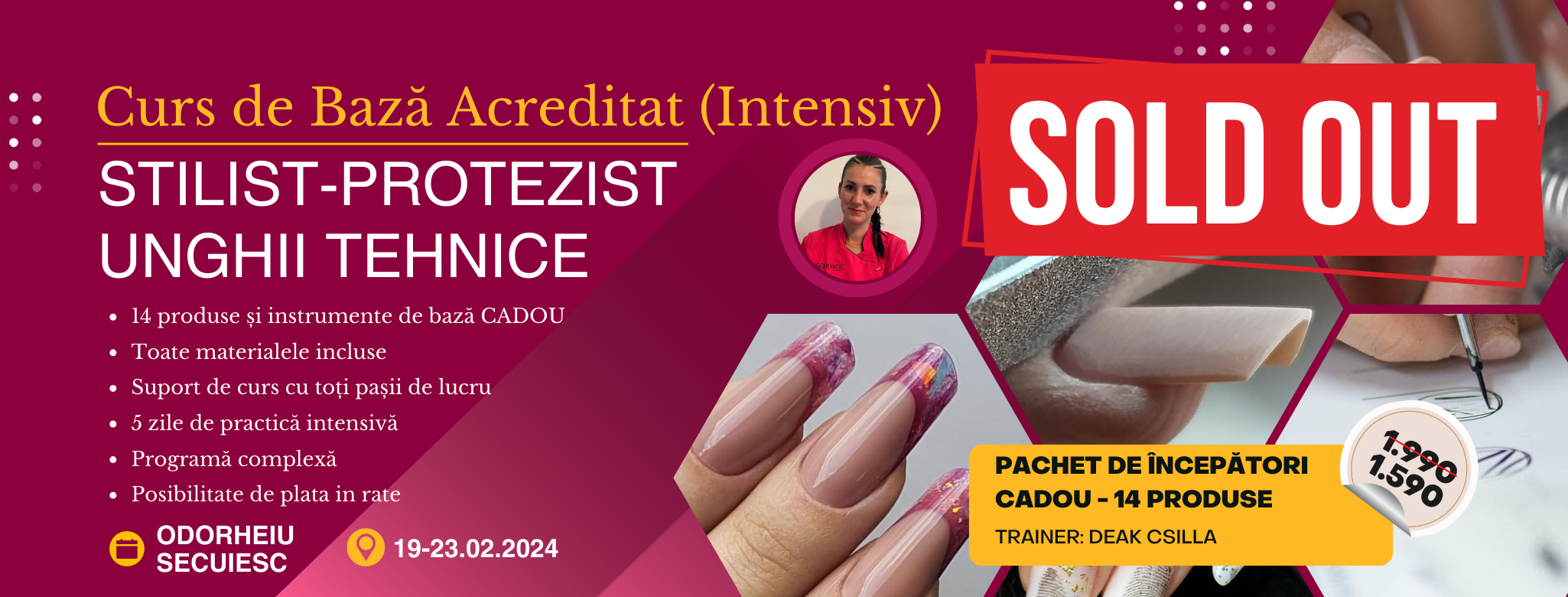 Curs de Baza Acreditat STILIST-PROTEZIST UNGHII TEHNICE (Intensiv) – Odorheiu Secuiesc