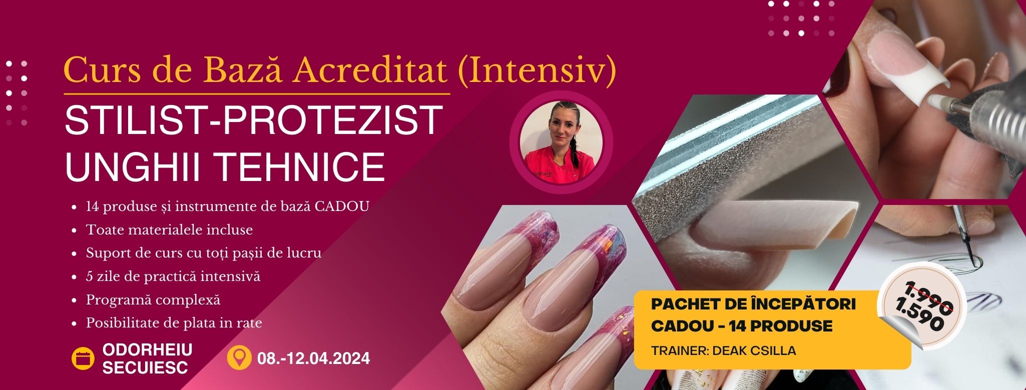 Curs de Baza Acreditat STILIST-PROTEZIST UNGHII TEHNICE (Intensiv) – Odorheiu Secuiesc